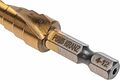 Kranz KR-12-6615 Сверло ступенчатое, 4-5-6-7-8-9-10-11-12мм, Р6М5, ТИТАН, шестигр. хвостовик KRANZ Kranz KR-12-6615 Сверло ступенчатое, 4-5-6-7-8-9-10-11-12мм, Р6М5, ТИТАН, шестигр. хвостовик KRANZ