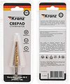 Kranz KR-12-6615 Сверло ступенчатое, 4-5-6-7-8-9-10-11-12мм, Р6М5, ТИТАН, шестигр. хвостовик KRANZ Kranz KR-12-6615 Сверло ступенчатое, 4-5-6-7-8-9-10-11-12мм, Р6М5, ТИТАН, шестигр. хвостовик KRANZ