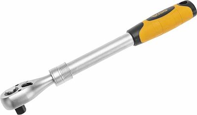 Kranz KR-12-8411 Ключ телескопический трещоточный 1/2, 307-434мм, CrV, двухкомпонентная рукоятка KRANZ
