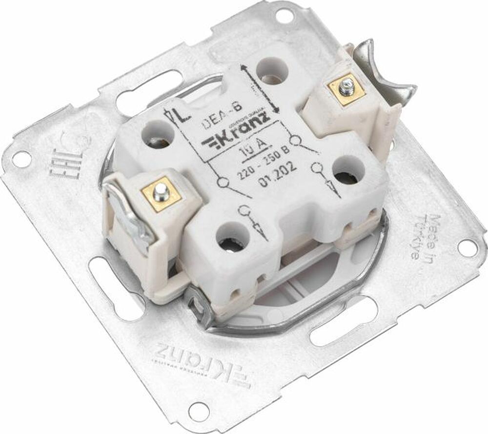 Kranz KR-78-0202 DEA Выключатель 2кл с/у 10А мех. Бел KRANZ