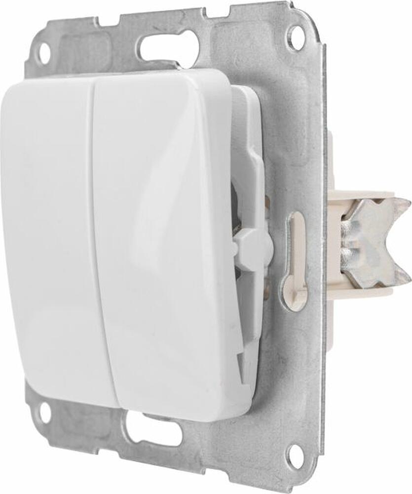 Kranz KR-78-0202 DEA Выключатель 2кл с/у 10А мех. Бел KRANZ
