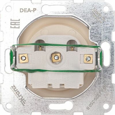 Kranz KR-78-0240 DEA Розетка 1-ая б/з с/у 10А мех. Беж KRANZ