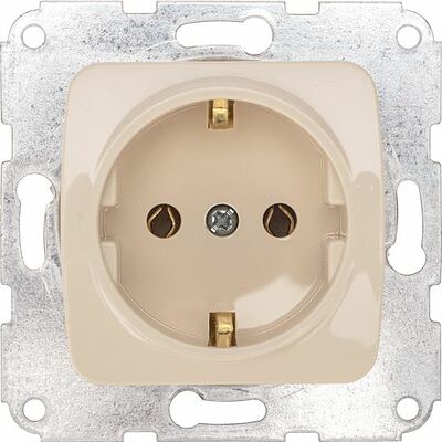 Kranz KR-78-0241 DEA Розетка 1-ая с/з с/у 16А мех. Беж KRANZ