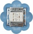 Kranz KR-78-0627 Выключатель двухклавишный HAPPY Цветок с/у, белый/голубой KRANZ Kranz KR-78-0627 Выключатель двухклавишный HAPPY Цветок с/у, белый/голубой KRANZ