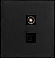 Kranz KR-78-0722-5 Розетка STRONG компьютерная RJ45 кат6 + TV с/у антрацит KRANZ Kranz KR-78-0722-5 Розетка STRONG компьютерная RJ45 кат6 + TV с/у антрацит KRANZ