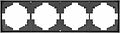 Kranz KR-78-0754-6 Рамка STRONG 4-постовая графит KRANZ Kranz KR-78-0754-6 Рамка STRONG 4-постовая графит KRANZ