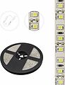 LAMPER 141-365 Лента светодиодная 12В, SMD2835, 9,6 Вт/м, 120 LED/м, 6500К, 8мм, 5м, IP65 LAMPER