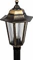 LAMPER 602-302 Светильник садово-парковый НТУ 06-60-002 У1 quot;Оскар 3 quot;, столб, черный под бронзу, пластик (рельеф ромб), шестигранный, под лампу Е27 LAMPER