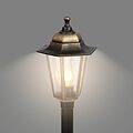 LAMPER 602-302 Светильник садово-парковый НТУ 06-60-002 У1 quot;Оскар 3 quot;, столб, черный под бронзу, пластик (рельеф ромб), шестигранный, под лампу Е27 LAMPER