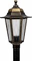 LAMPER 602-302 Светильник садово-парковый НТУ 06-60-002 У1 quot;Оскар 3 quot;, столб, черный под бронзу, пластик (рельеф ромб), шестигранный, под лампу Е27 LAMPER