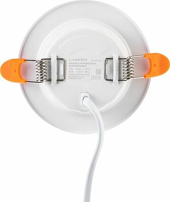 LAMPER 606-1007 Панель светодиодная встраиваемая круглая 9Вт 230В 6500К 630Лм 118мм белая IP20 LAMPER