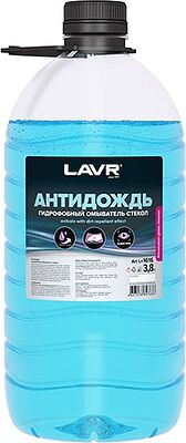 LAVR LN1616 Жидкость стеклоомывателя летняя Антидождь гидрофобный омыватель стекол 3,8л LN1616