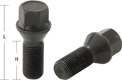 Bimecc Болт M12x1,25 (52/ 28) hex17 конус black (ИТАЛИЯ) C17B28-ZNNI BC OGS101339