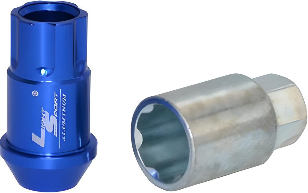LS Гайка M12x1,5 (44) внешний спец алюминиевая blue 20+1 ключ (КИТАЙ) AL116 OGS154064