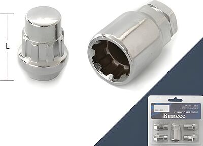 Bimecc Гайка секретная M12x1,5 (32) конус цинк 4+1 ключ (ИТАЛИЯ) UM115 UM115BC