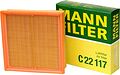 MANN-FILTER C 22 117 воздушный фильтр 213×213×58 мм MANN-FILTER C 22 117 воздушный фильтр 213×213×58 мм