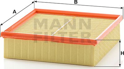 MANN-FILTER C 22 117 воздушный фильтр 213×213×58 мм