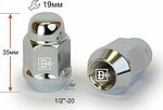 Matrix 401442 Cr гайка 1/2″-20 UNF, 35 мм, CH19, конус 60°, хром Matrix 401442 Cr гайка 1/2″-20 UNF, 35 мм, CH19, конус 60°, хром