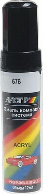 MOTIP RENAULT 676 «Чёрная жемчужина» акриловая эмаль для подкраски с кисточкой, 12 мл
