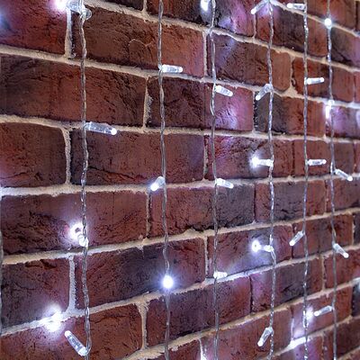 NEON-NIGHT 235-175 Гирлянда светодиодная Занавес 2х6м 768 LED БЕЛЫЙ прозрачный ПВХ IP65 постоянное свечение 230В нужен блок 303-500-1 NEON-NIGHT