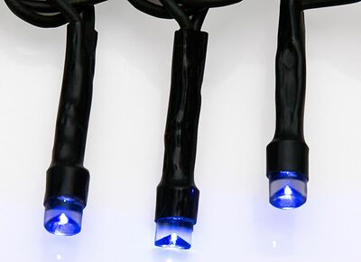 NEON-NIGHT 303-043 Гирлянда Твинкл Лайт 10 м, темно-зеленый ПВХ, 80 LED, цвет: Синий