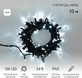 NEON-NIGHT 305-145 Гирлянда светодиодная Нить 10м 100 LED БЕЛЫЙ черный ПВХ IP65 постоянное свечение 24В соединяется NEON-NIGHT нужен трансформатор 531-100/531-311/531-312 NEON-NIGHT 305-145 Гирлянда светодиодная Нить 10м 100 LED БЕЛЫЙ черный ПВХ IP65 постоянное свечение 24В соединяется NEON-NIGHT нужен трансформатор 531-100/531-311/531-312