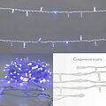 NEON-NIGHT 315-143 Гирлянда светодиодная Нить 20м 200 LED СИНИЙ белый каучук IP67 постоянное свечение 230В соединяется нужен блок 315-001 NEON-NIGHT