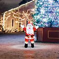 NEON-NIGHT 513-183 Акриловая светодиодная фигура Приветствующий Санта Клаус 76х47х120 см, IP65, понижающий трансформатор в комплекте NEON-NIGHT