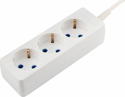 PROconnect 11-7209 Удлинитель 3 гнезда, 3м, 3х0,75мм², с/з, белый PROconnect
