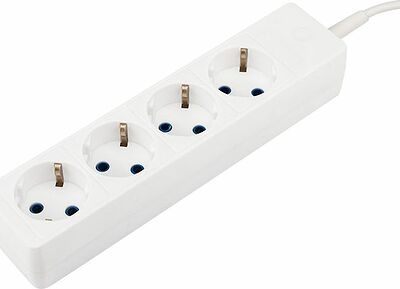 PROconnect 11-7218 Удлинитель 4 гнезда, 10м, 3х0,75мм², с/з, белый PROconnect