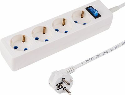 PROconnect 11-7231 Сетевой фильтр STANDARD 4 гнезда, 5м, 3х0,75мм², с/з + автовыкл., белый PROconnect