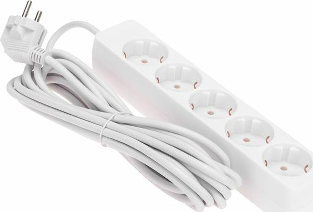 PROconnect 13-4213 Удлинитель 5 гнезд, 5м, 3х0,75мм², с/з, белый PROconnect