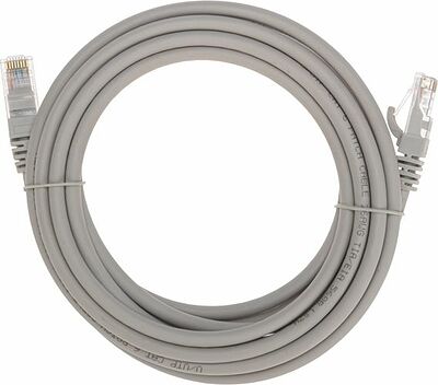 REXANT 02-0290-3 Патч-корд U/UTP, CAT 6, RJ45-RJ45, 26AWG, LSZH, серый, 3м REXANT