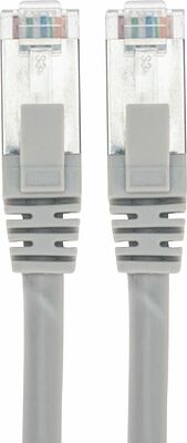 REXANT 02-0390-05 Патч-корд S/FTP, CAT 6A (10G), RJ45-RJ45, 28AWG, LSZH, серый, 0,5м REXANT