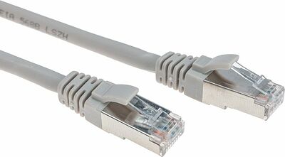 REXANT 02-0390-10 Патч-корд S/FTP, CAT 6A (10G), RJ45-RJ45, 28AWG, LSZH, серый, 10м REXANT