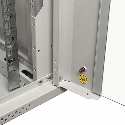 REXANT 04-1266-111 Настенный шкаф 19 quot; 12U 600×600×635 (ШxГxВ), дверь стекло, металлическая задняя стенка, боковые съемные стенки, RAL 7035 REXANT