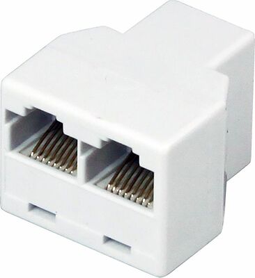 REXANT 06-0112-B Переходник сетевой LAN, гнездо 8Р8С (RJ-45) - 2 гнезда 8Р8С (RJ-45) REXANT 