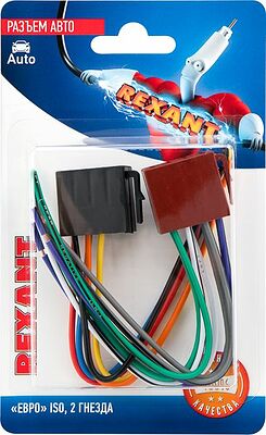 REXANT 06-0127-C Разъем для автомагнитолы quot;Евро quot; ISO, 2 гнезда, 1шт. REXANT