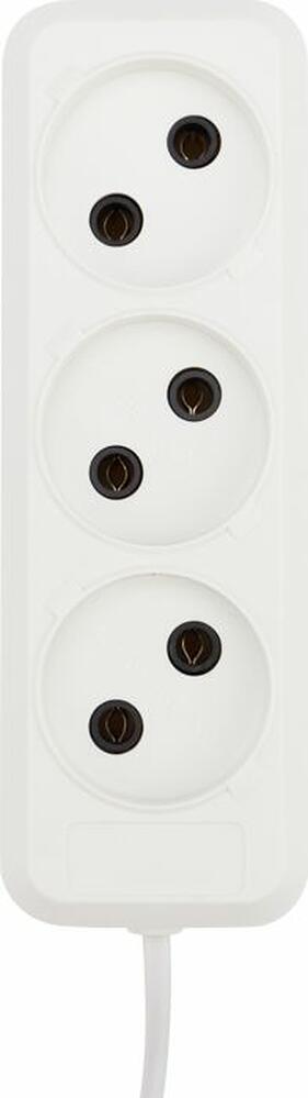 REXANT 11-8733 Удлинитель 3 гнезда, 3м, 2х0,75мм², б/з, белый REXANT
