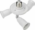 REXANT 11-8863 Разветвитель цокольный Е27-3хЕ27 (поворотный цоколь) белый REXANT