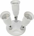 REXANT 11-8863 Разветвитель цокольный Е27-3хЕ27 (поворотный цоколь) белый REXANT