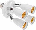 REXANT 11-8864 Разветвитель цокольный Е27-4хЕ27 (поворотный цоколь) белый REXANT