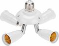 REXANT 11-8864 Разветвитель цокольный Е27-4хЕ27 (поворотный цоколь) белый REXANT