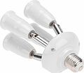 REXANT 11-8864 Разветвитель цокольный Е27-4хЕ27 (поворотный цоколь) белый REXANT