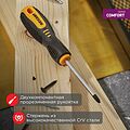REXANT 12-6424 Отвертка шлицевая SL4х100мм, двухкомпонентная рукоятка REXANT REXANT 12-6424 Отвертка шлицевая SL4х100мм, двухкомпонентная рукоятка REXANT