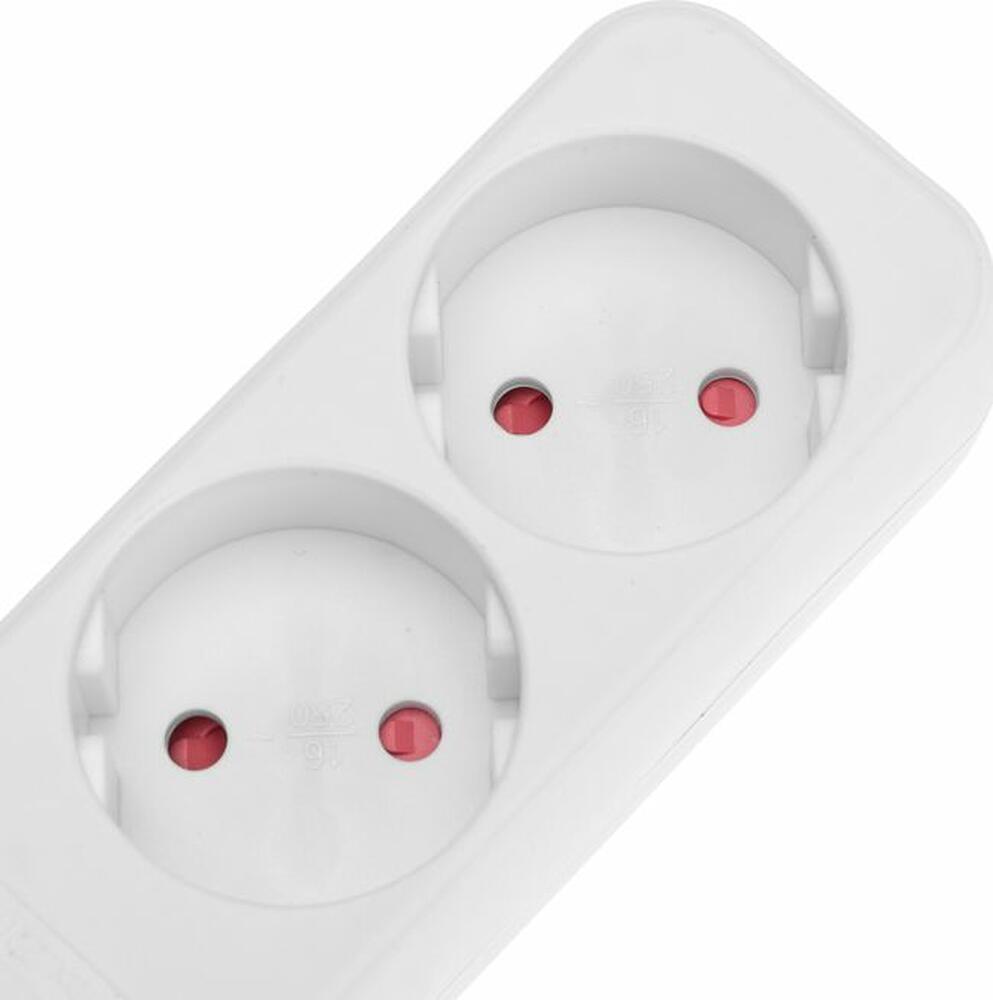 REXANT 13-4006 Удлинитель STANDARD 3 гнезда, 1,5м, 2х1,0мм², б/з, белый REXANT