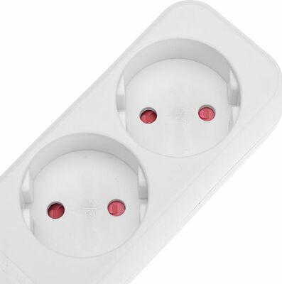 REXANT 13-4008 Удлинитель STANDARD 3 гнезда, 5м, 2х1,0мм², б/з, белый REXANT