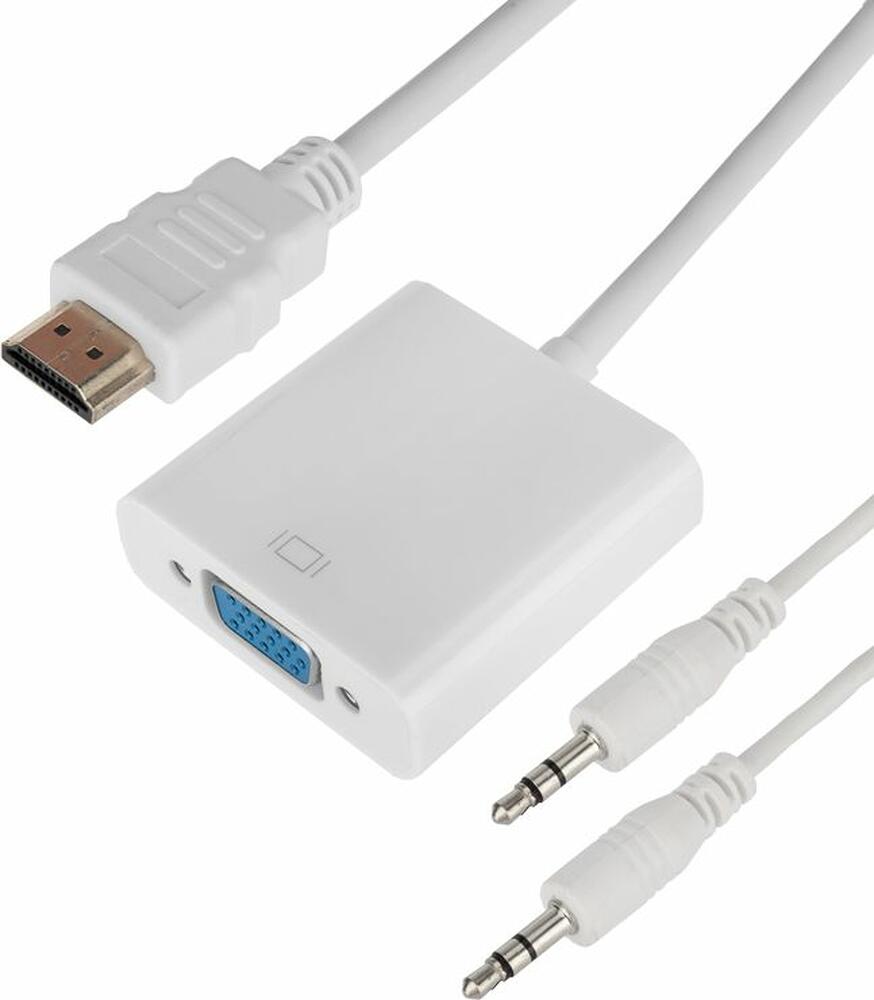REXANT 17-6936 Переходник штекер HDMI - гнездо VGA, провод + шнур стерео 3,5мм REXANT