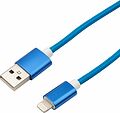 REXANT 18-7052 Кабель USB-A – Lightning, 2,4A 1м, в синей нейлоновой оплетке REXANT REXANT 18-7052 Кабель USB-A – Lightning, 2,4A 1м, в синей нейлоновой оплетке REXANT
