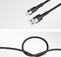 REXANT 18-7059 Кабель USB-A – Lightning, 2,4А, 1м, в черной нейлоновой оплетке, с LED-подсветкой REXANT REXANT 18-7059 Кабель USB-A – Lightning, 2,4А, 1м, в черной нейлоновой оплетке, с LED-подсветкой REXANT